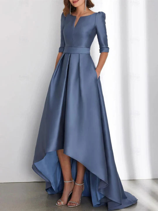 Princess Half Sleeves Asymmetrical Mother Of The Bride Dresses With Pockets