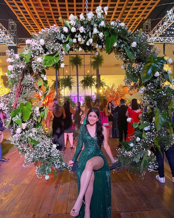 Fashion Prom Dresses Green Sexy Evening Dress