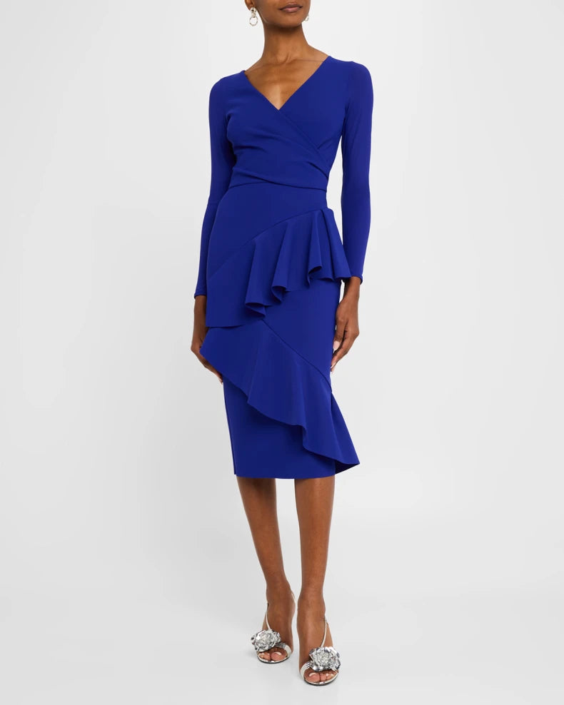Ruffle Midi Dress Simple beautiful generous and full of charm