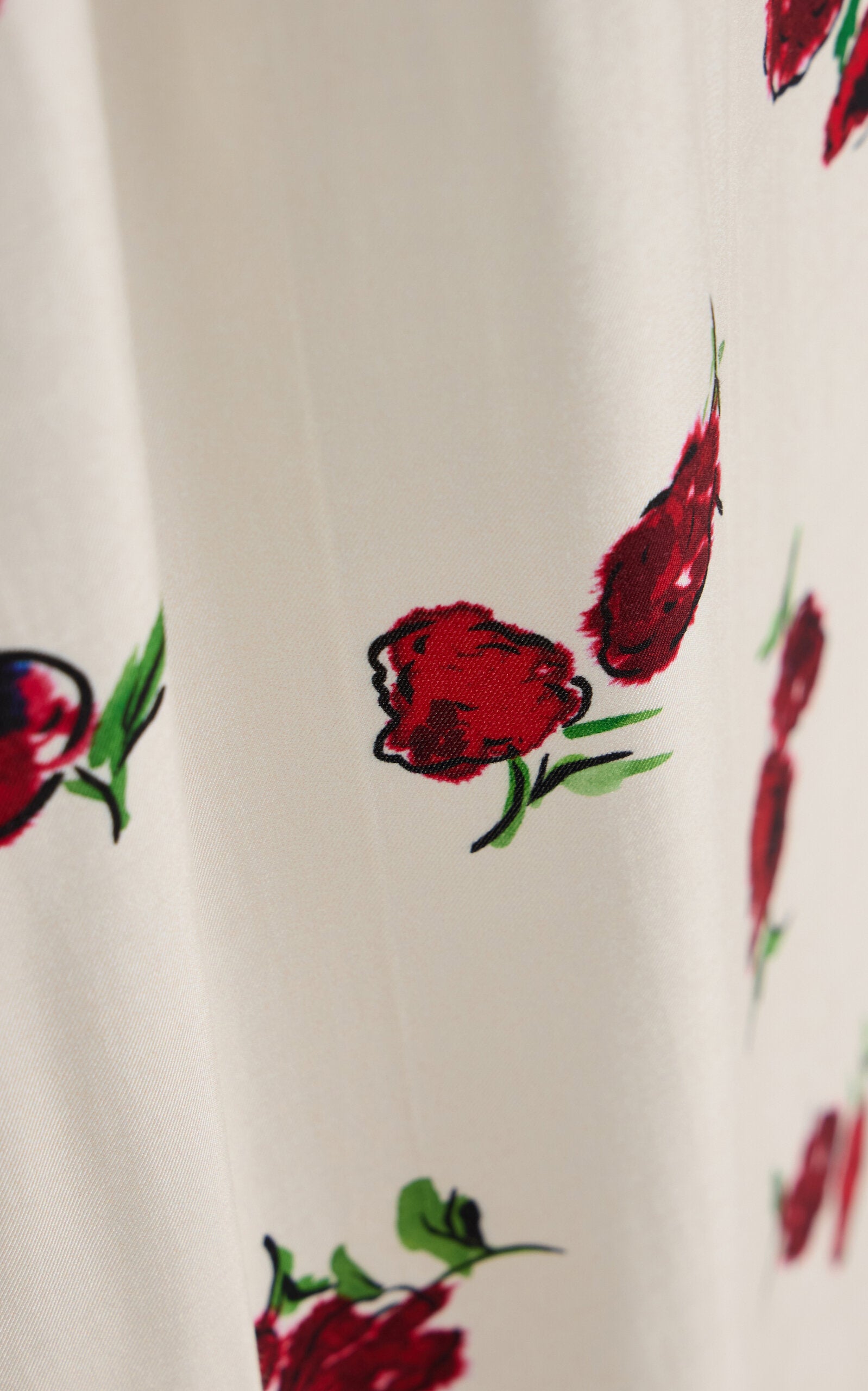 Sicily Printed Silk Midi Dress Full of charm simple and atmospheric