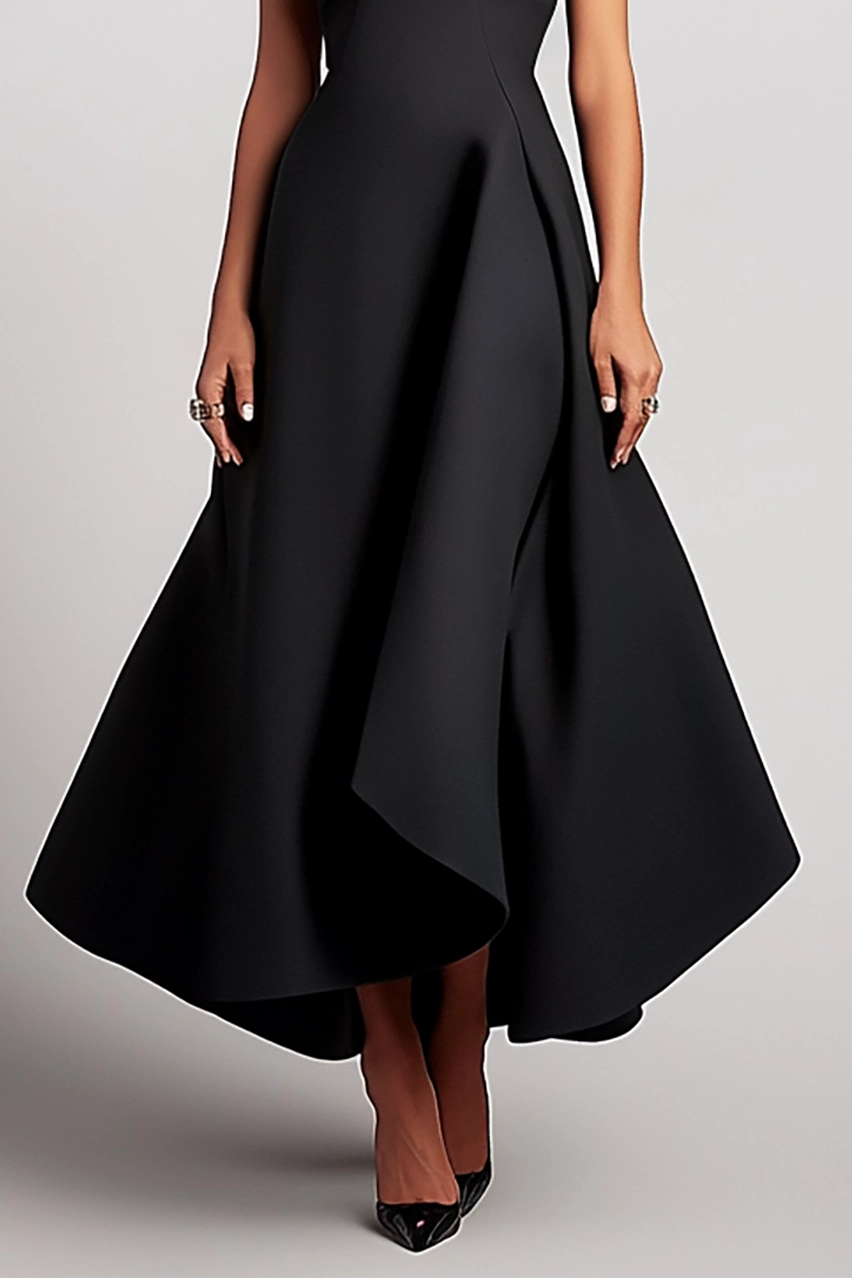 Formal Evening Dress Halter Sleeveless Asymmetric Maxi Dress Mother of the Bride Dress