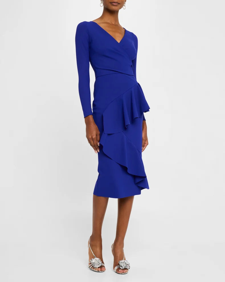 Ruffle Midi Dress Simple beautiful generous and full of charm
