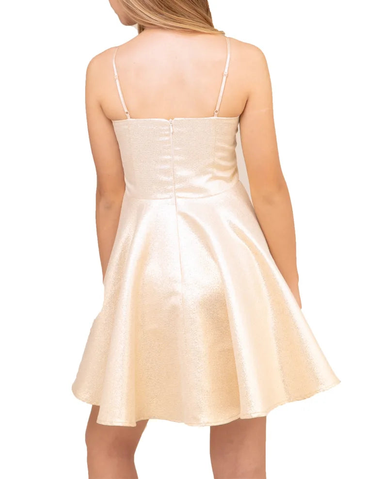 Girl's Soft Glitter Jacquard Party Dress Charming and unique design Beautiful generous simple