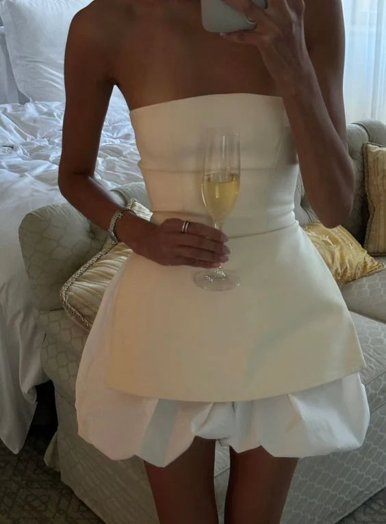 Strapless Homecoming Dresses Mini Prom Party Dress