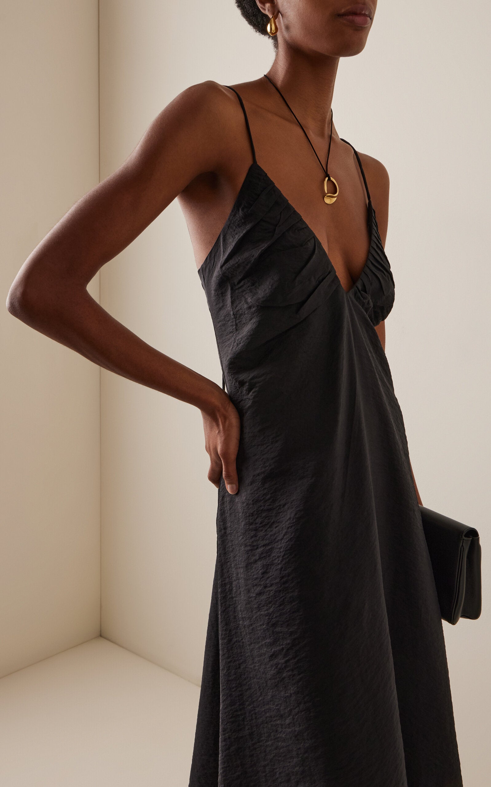 Ladies' Spring And Summer Vacation  Roma Layered Dream Organic Silk Crepe Chine Mini Hammered-Silk Maxi Dress Lace-Embroidered Violette Cotton Bubble-Hem Maxi Dress