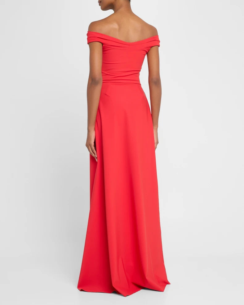 Radisvi Draped Off-Shoulder Gown Beautiful and charming simple and unique design