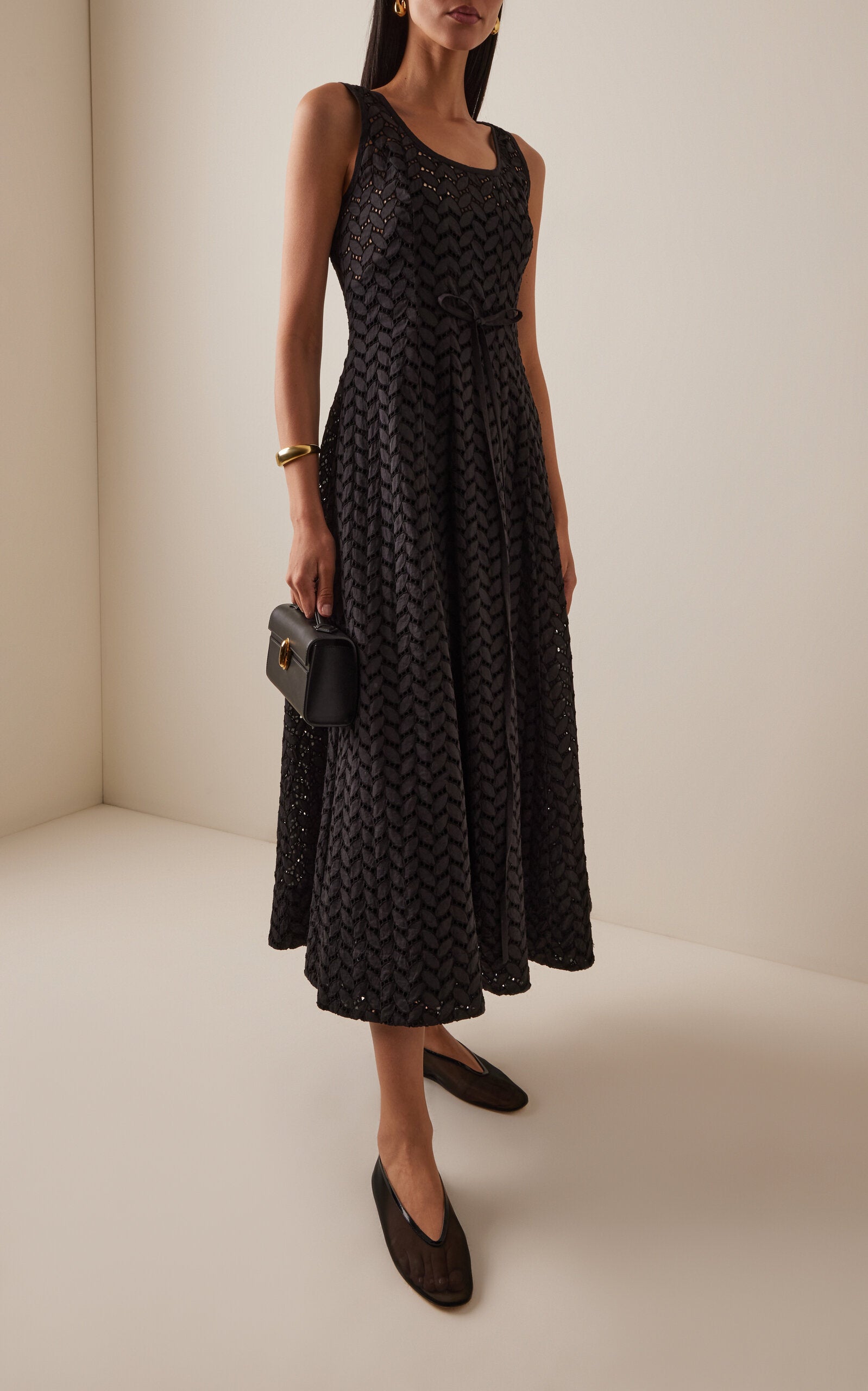 pring And Summer Vacation  Roma Layered Dream Organic Silk Crepe Chine Mini Hammered-Silk Maxi Dress Lace-Embroidered Violette Cotton Olea Cotton Eyelet Midi Dress