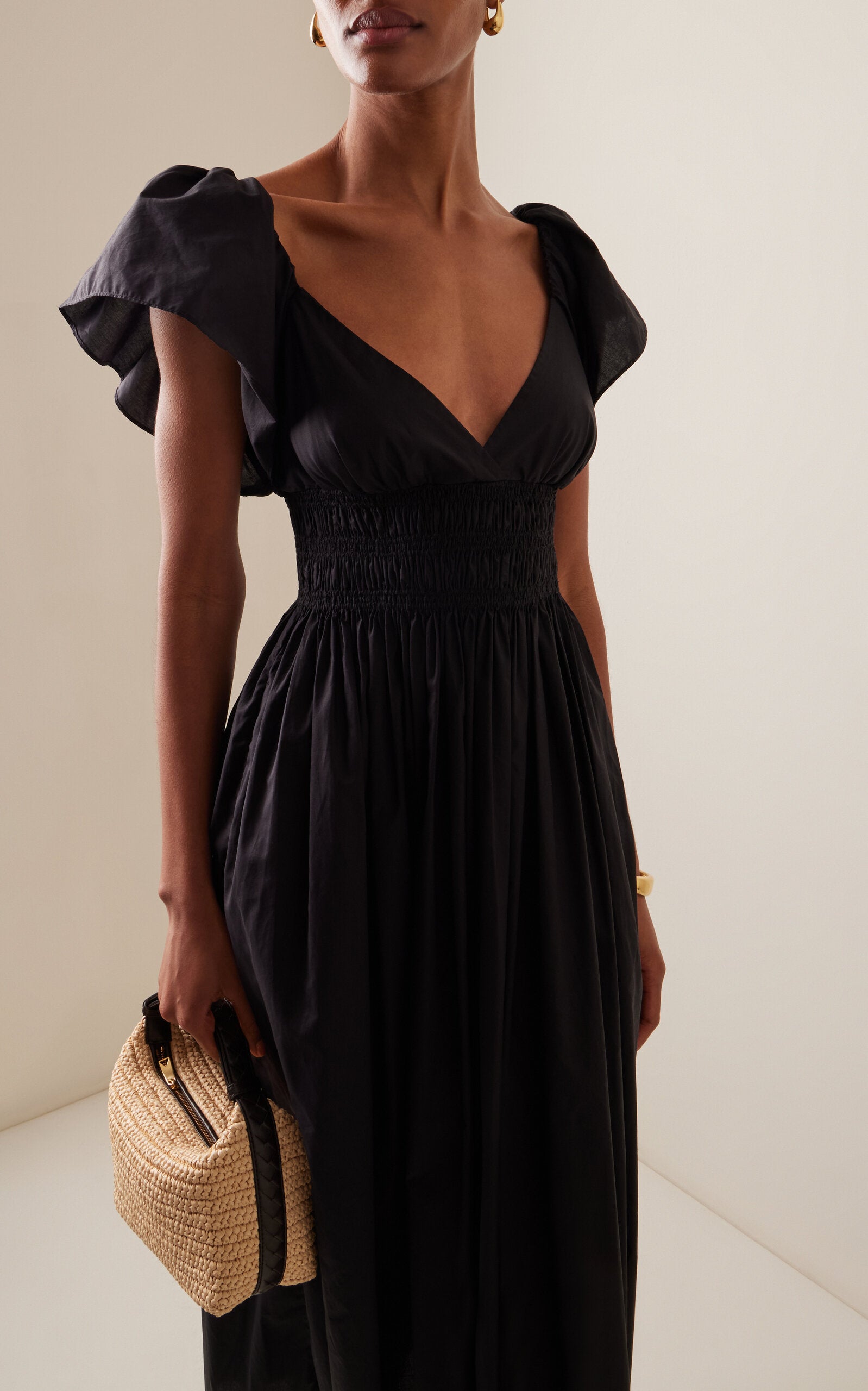 Cotton Midi Dress Simple gentle beautiful and grand