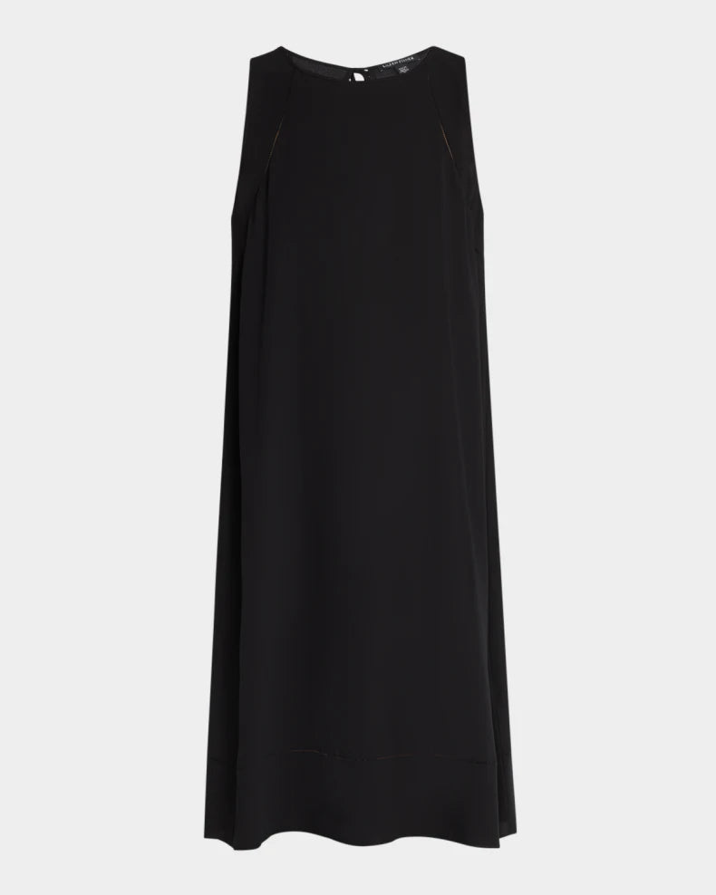 Sleeveless Silk Georgette Crepe Midi Dress Simple beautiful generous and full of charm