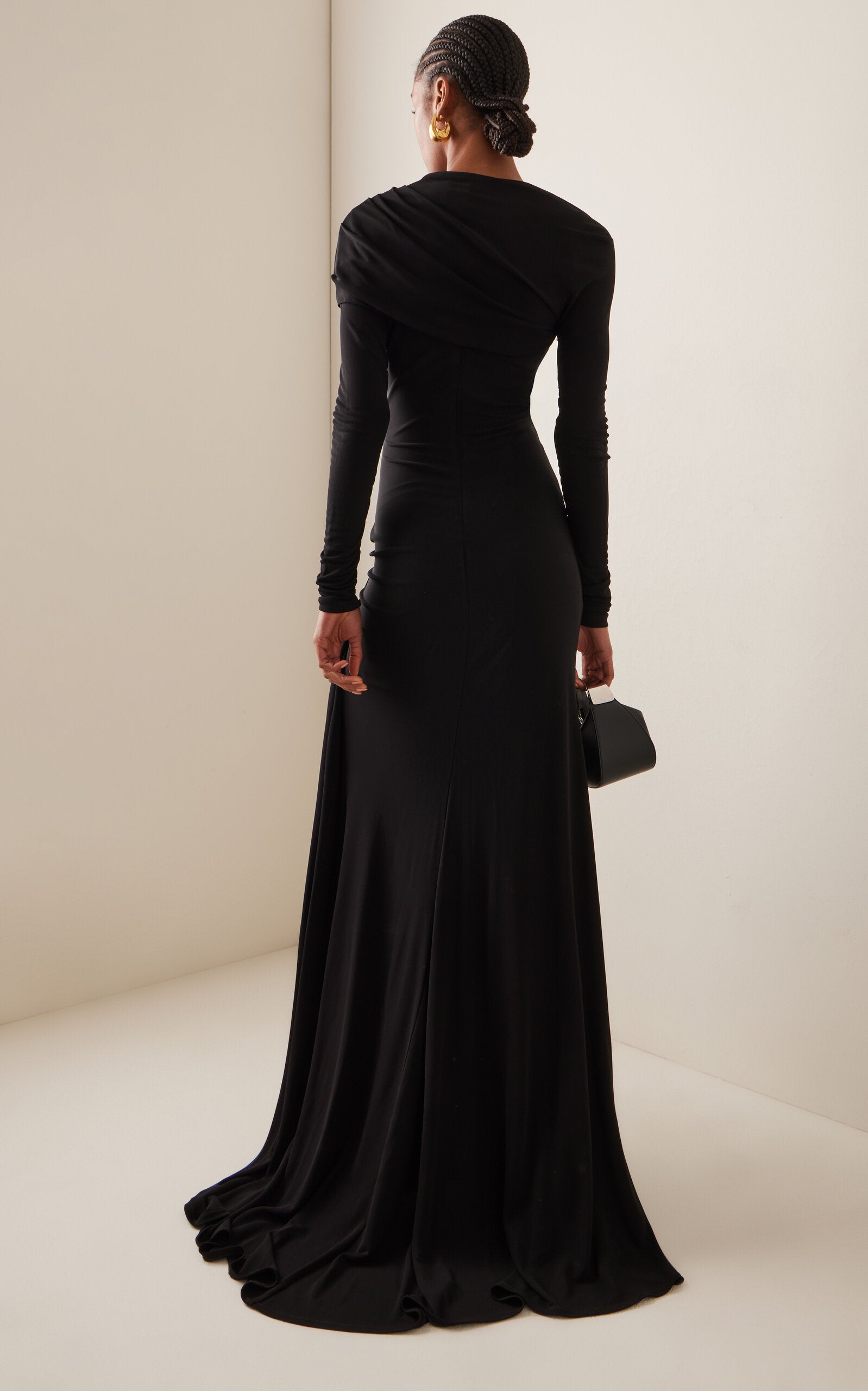 Draped Crepe Gown Simple gentle beautiful and grand