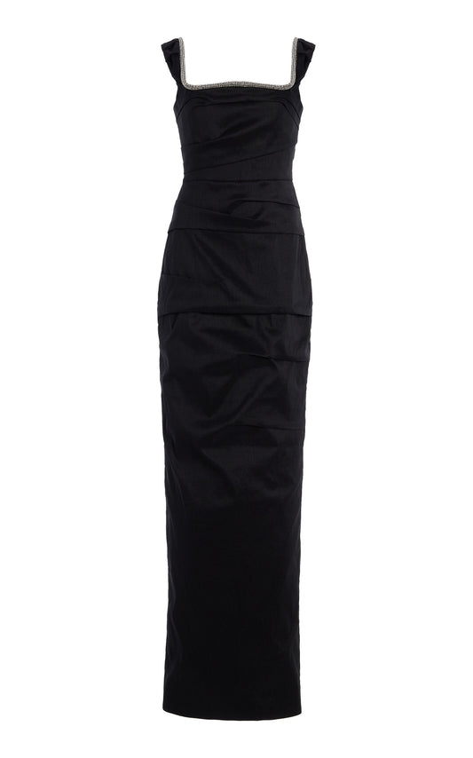 Party Dresses Strapless Crepe GownGentle beautiful and grand