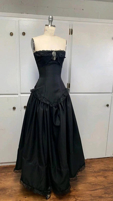 Strapless Vintage Formal Long Prom Dress Evening Dress