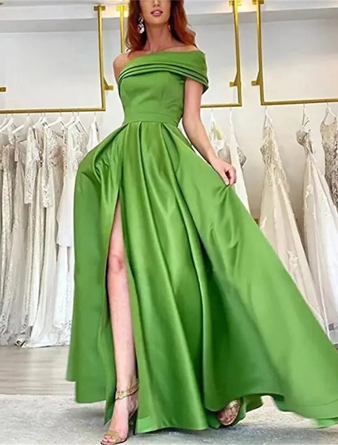 A-Line Quinceanera Dresses Elegant Dress Wedding Wedding Guest Floor Length Sleeveless One Shoulder Polyester Backless with Slit