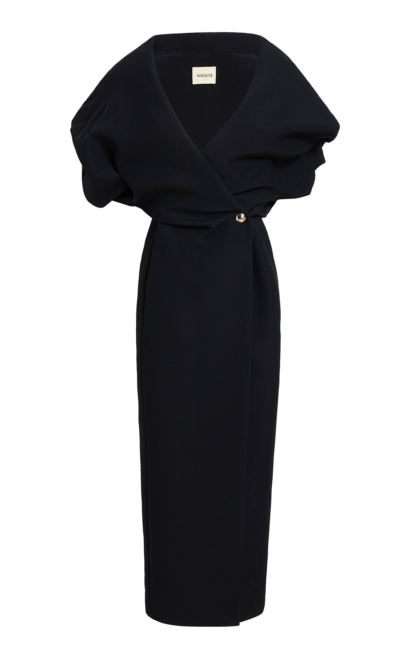Truman Wrapped Crepe Midi Dress Simple gentle beautiful and grand