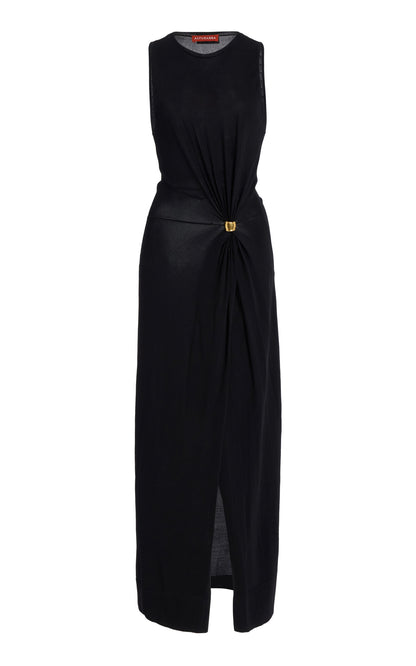 Gathered Jersey Midi Dress Full of charm simple and atmospheric