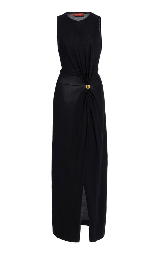 Gathered Jersey Midi Dress Full of charm simple and atmospheric