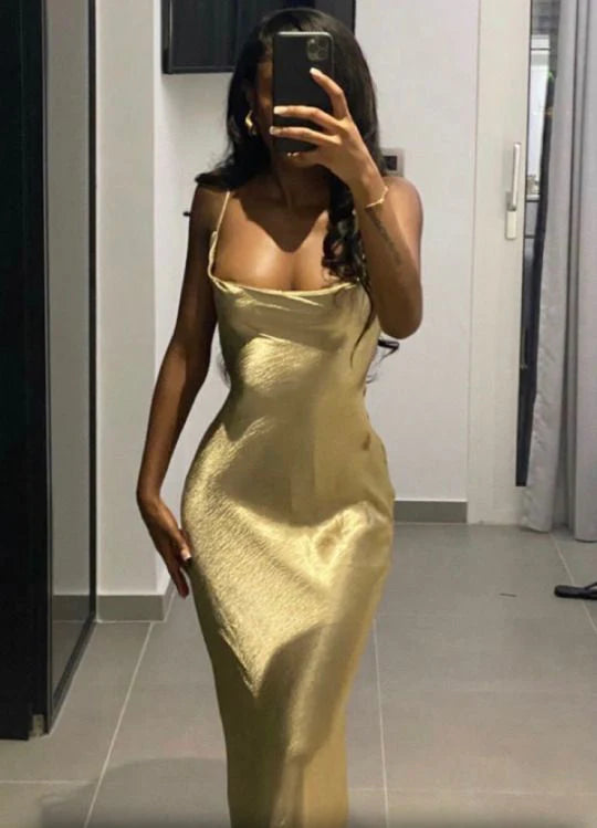 Charming Sparkly Unique Design Long Prom Dresses Simple atmospheric gentle