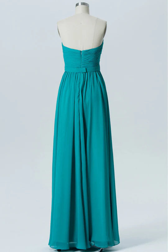 Strapless Ruffled Bridesmaid Dress Simple gentle grand and beautiful
