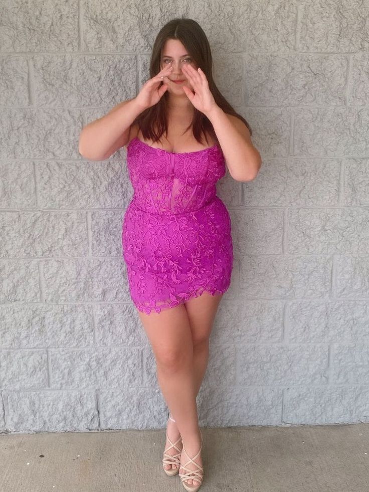 Purple Lace Homecoming Dresses Sleeveless Mini Graduation Dress Plus Size Simple atmospheric beautiful and unique design