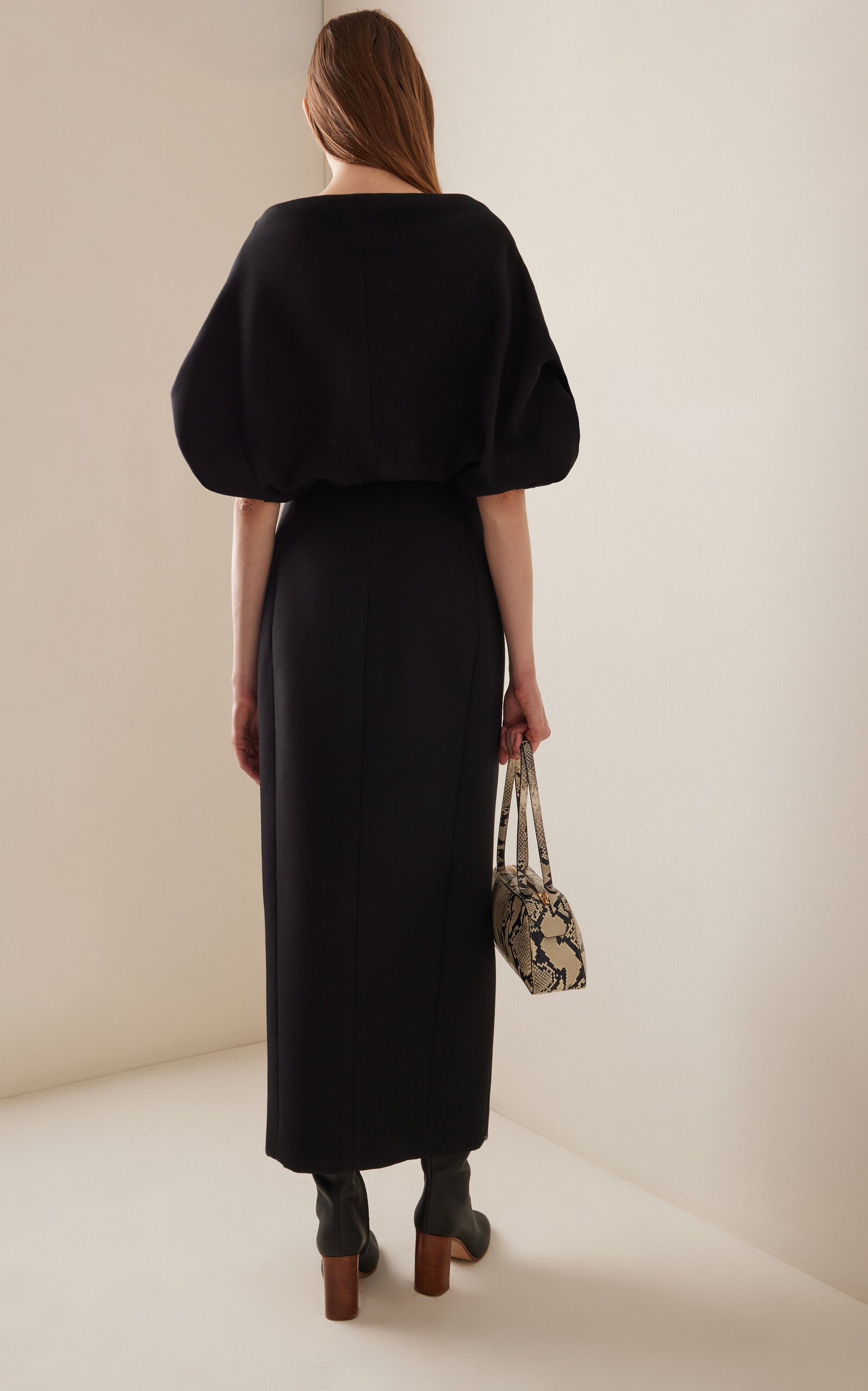 Truman Wrapped Crepe Midi Dress Simple gentle beautiful and grand