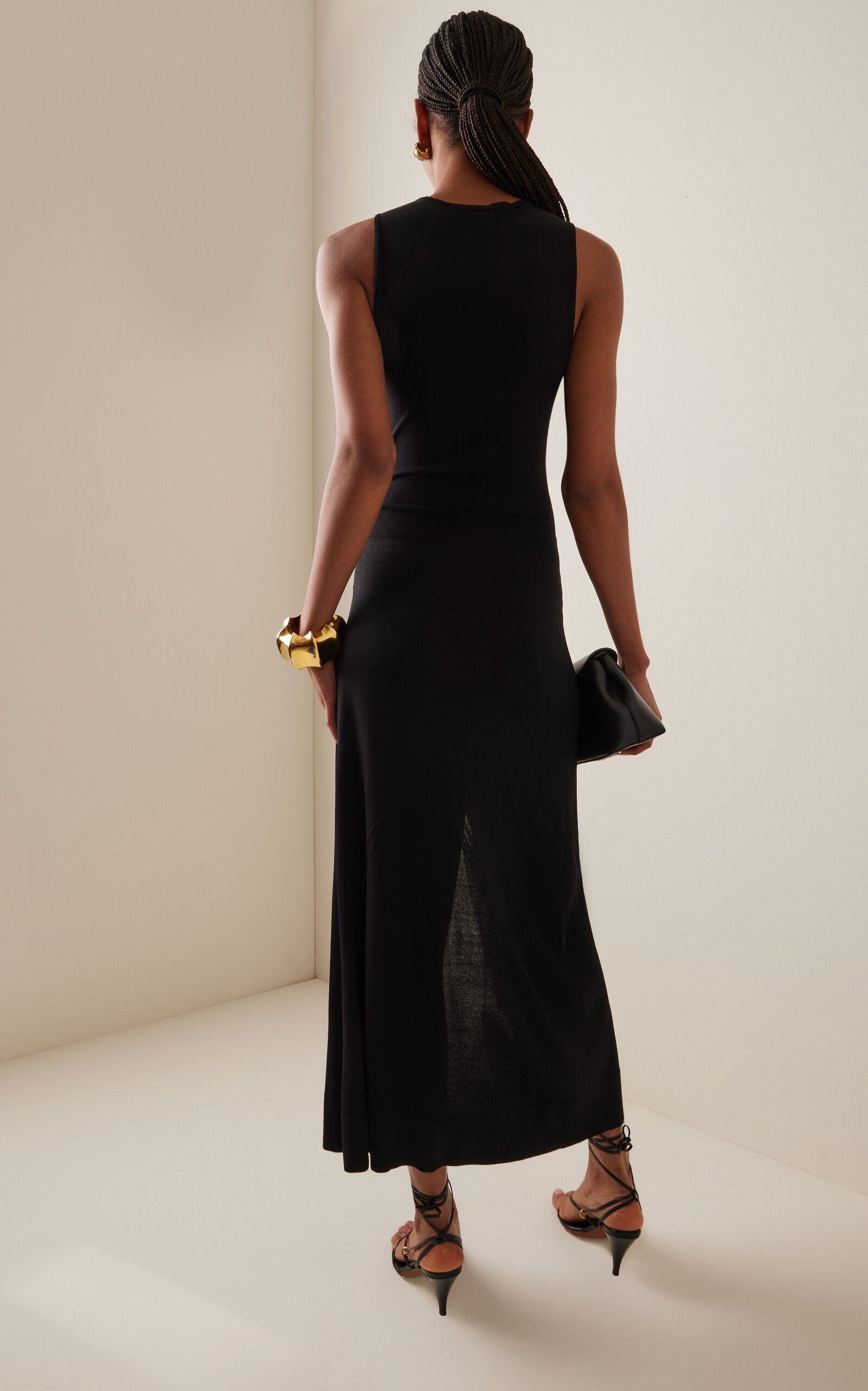 Gathered Jersey Midi Dress Full of charm simple and atmospheric