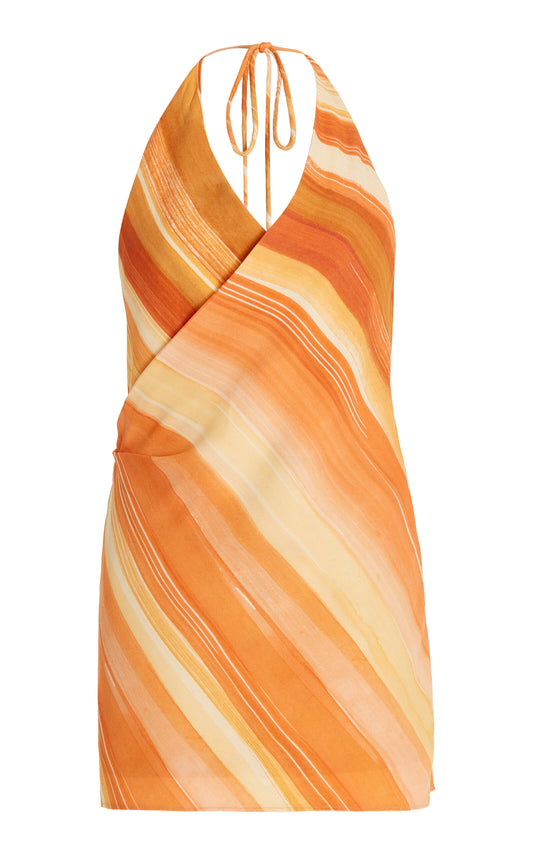 Patrice Striped Halter Dress Simple gentle beautiful and grand
