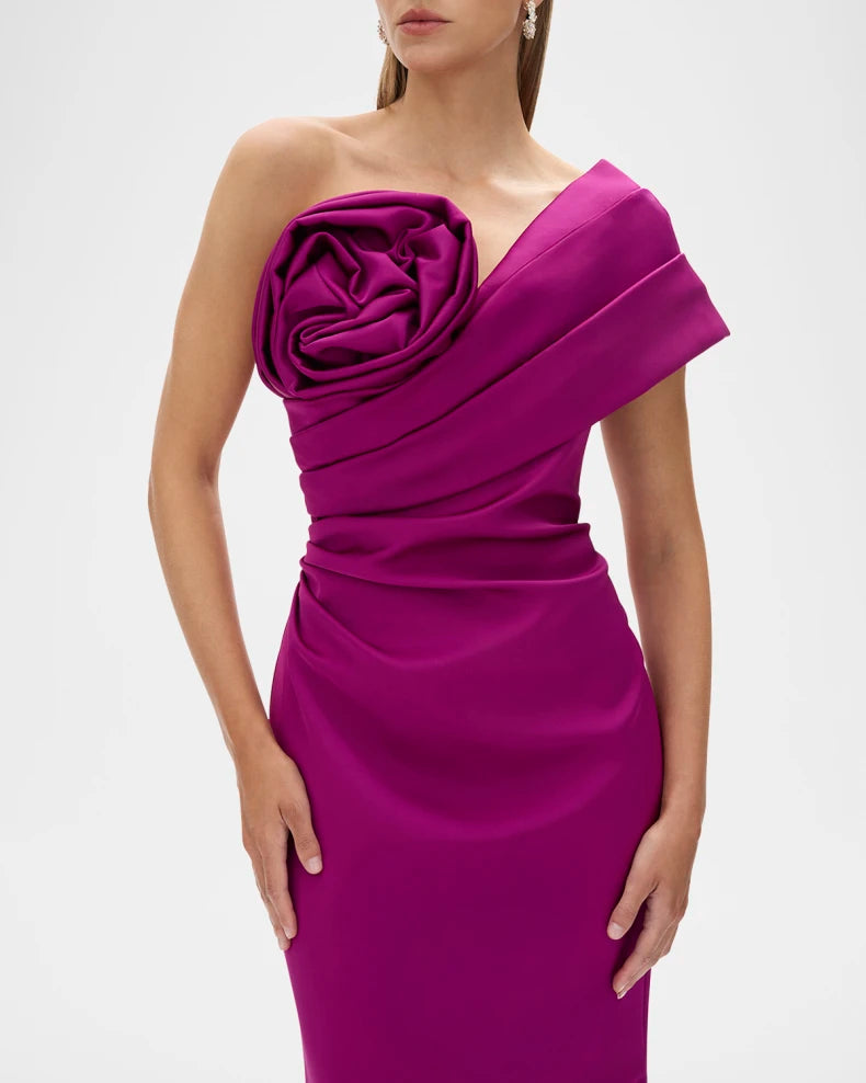 Edan Rosette Off-The-Shoulder Trumpet Gown Beautiful and charming simple and unique design