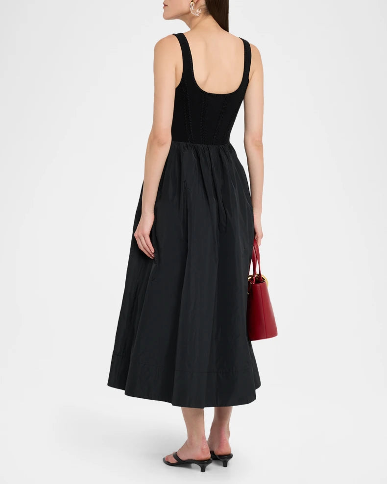 Martay Crochet Corset Midi Dress Simple beautiful generous and full of charm