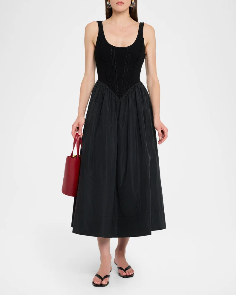 Martay Crochet Corset Midi Dress Simple beautiful generous and full of charm