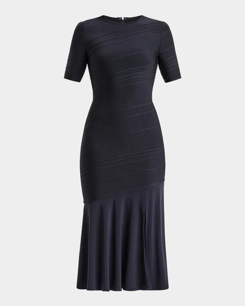 Isabel Bandage Flounce-Hem Midi Dress Beautiful and charming simple and unique design