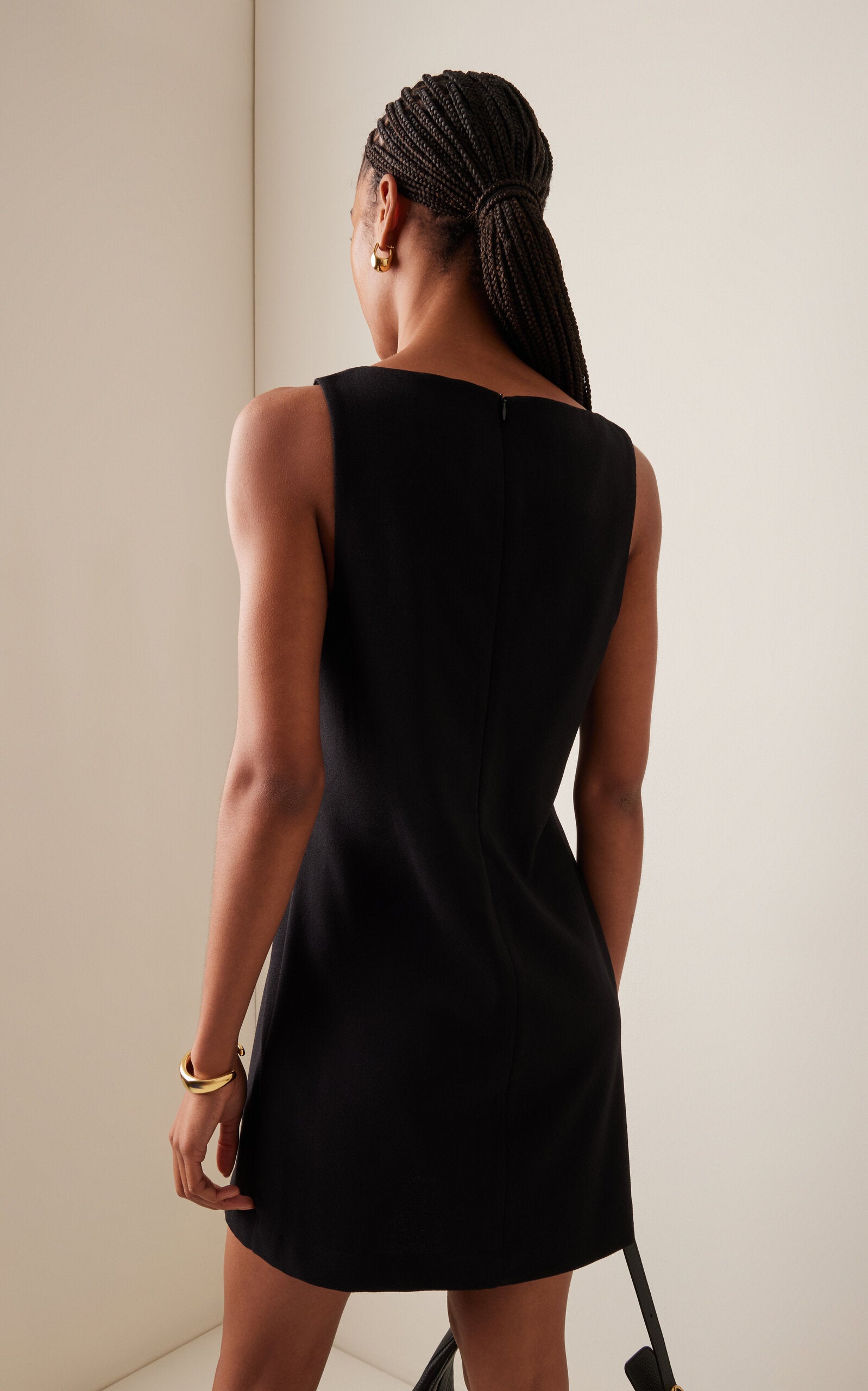 Stretch-Wool Mini Dress Simple gentle beautiful and grand