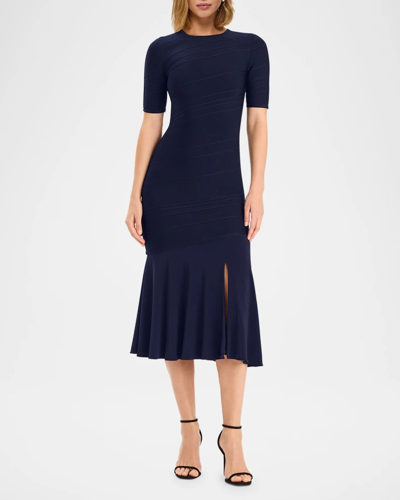 Isabel Bandage Flounce-Hem Midi Dress Beautiful and charming simple and unique design