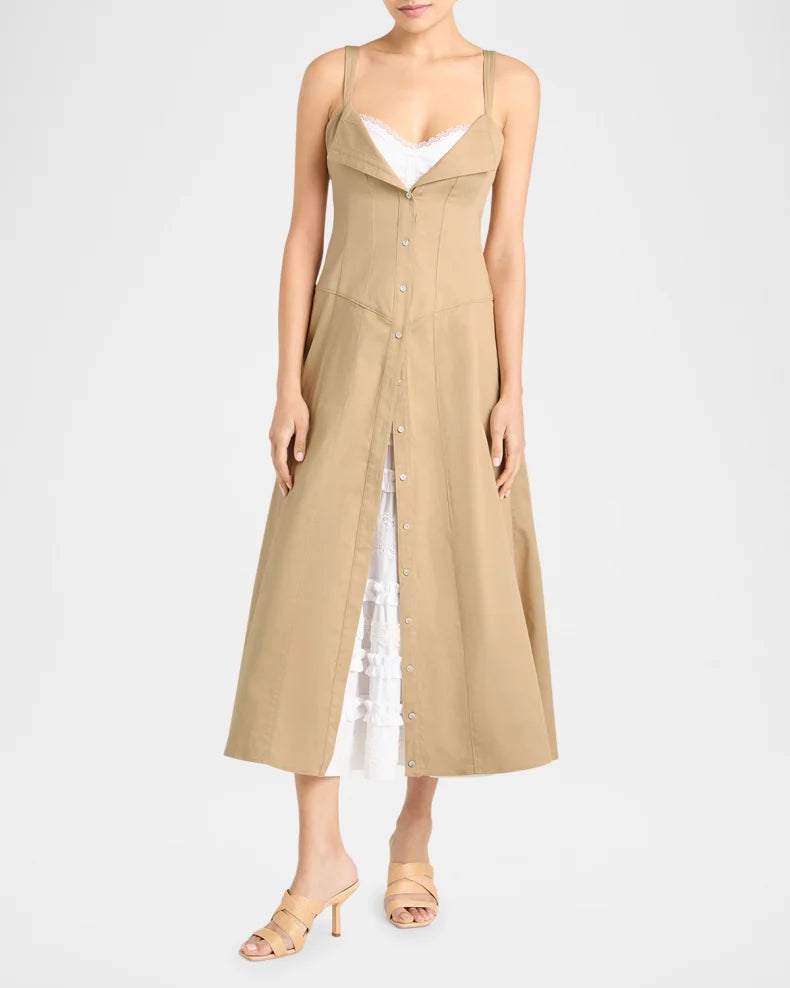 Lucil Midi Dress Simple beautiful generous and full of charm