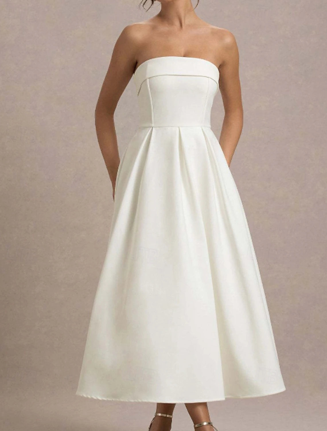 Ladies' Spring And Summer Vacation Dating Pleat Tie Back Maxi Dress Simple and gentle