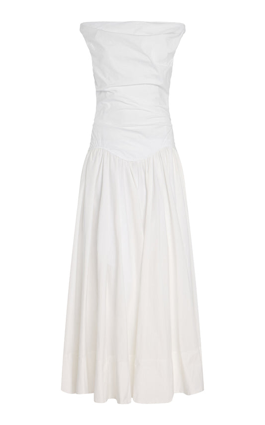 Knit-Cotton  Midi Dress Full of charm simple and atmospheric