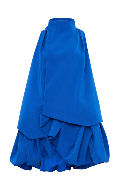 Ruffled Wool Crepe Mini Dress Simple gentle beautiful and grand