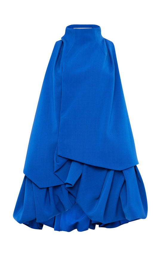 Ruffled Wool Crepe Mini Dress Simple gentle beautiful and grand