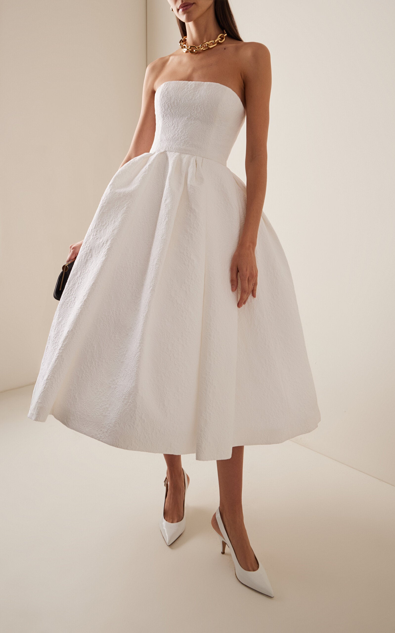 Strapless Midi Dress Full of charm simple and atmospheric