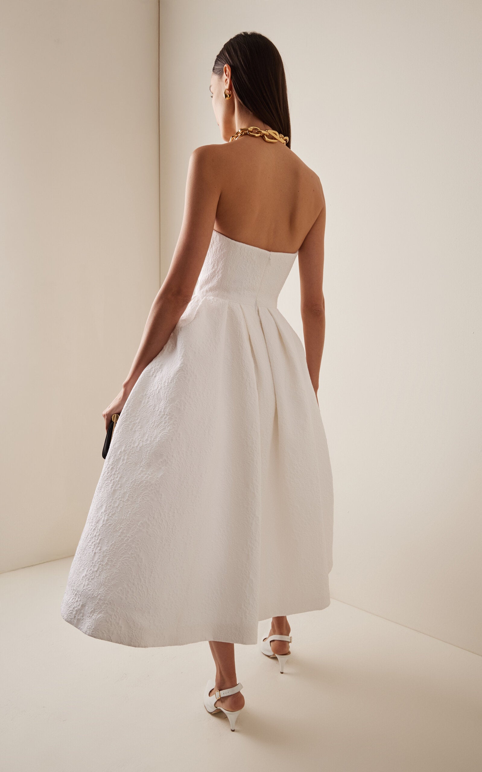 Strapless Midi Dress Full of charm simple and atmospheric