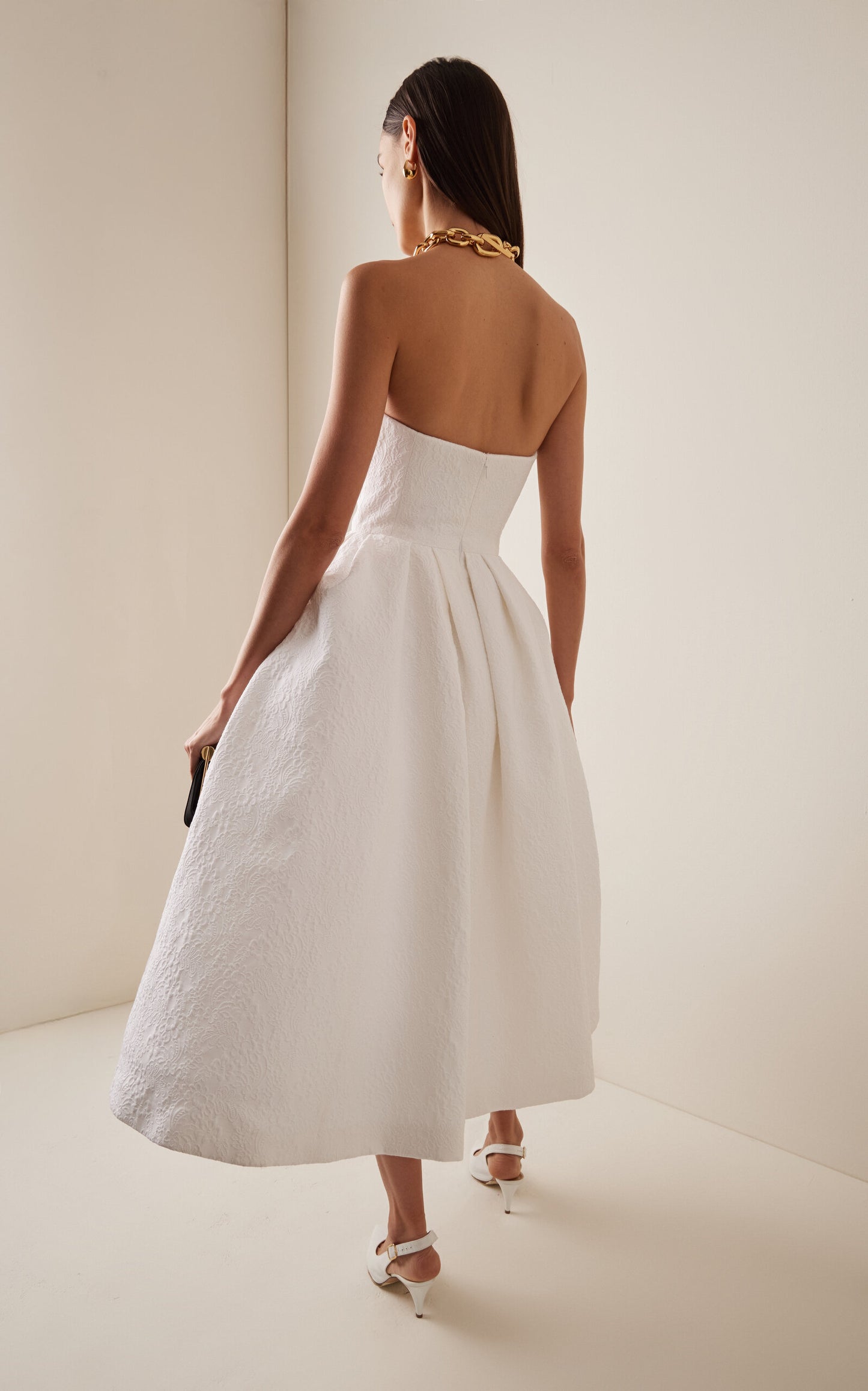 Strapless Midi Dress Full of charm simple and atmospheric
