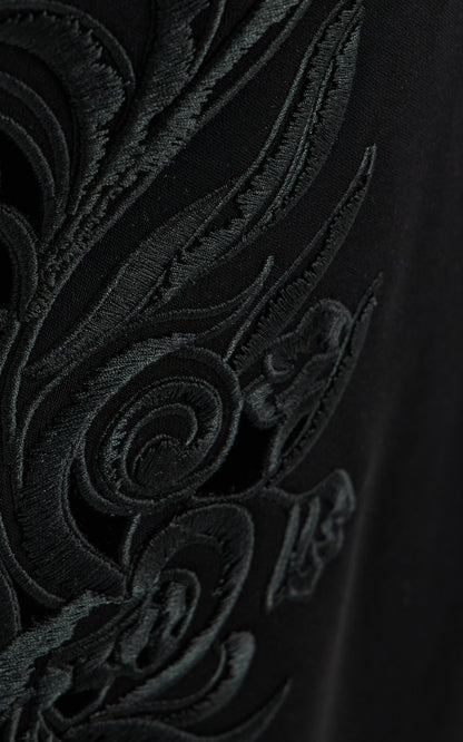 Lace-Embroidered Cady Gown Simple gentle beautiful and grand