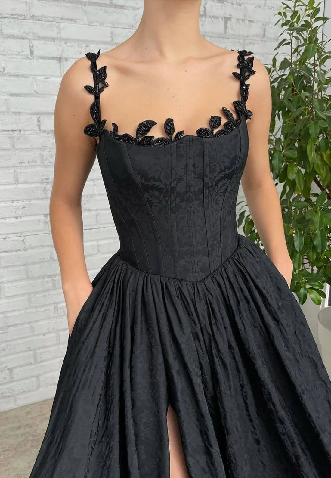 Off-Shoulder Sleeveless Pleated A-Line Prom Dress Simple gentle beautiful and unique design