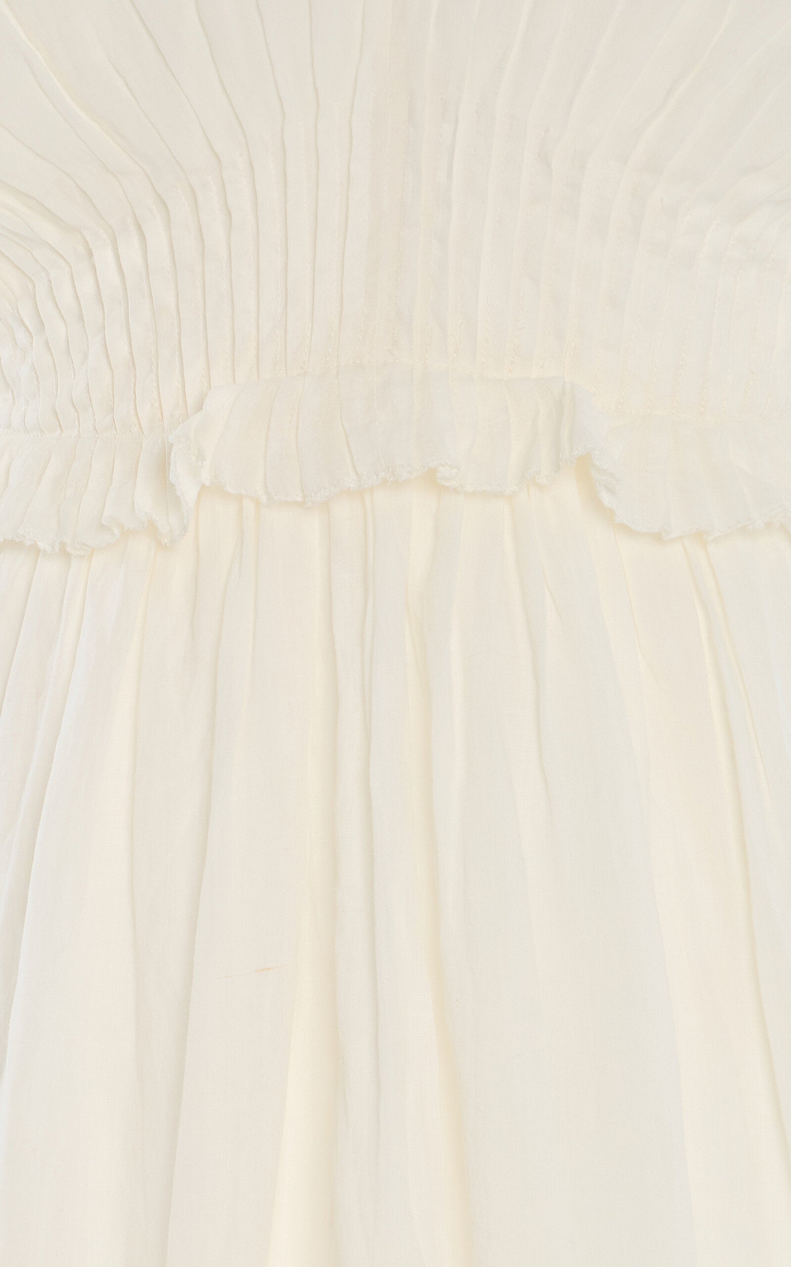 Zora Pleated Voile Midi Dress Simple gentle beautiful and grand