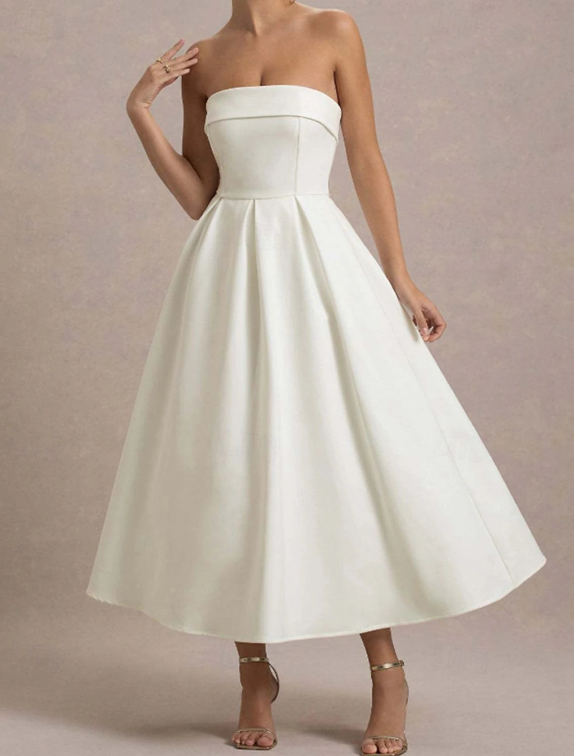 Ladies' Spring And Summer Vacation Dating Pleat Tie Back Maxi Dress Simple and gentle