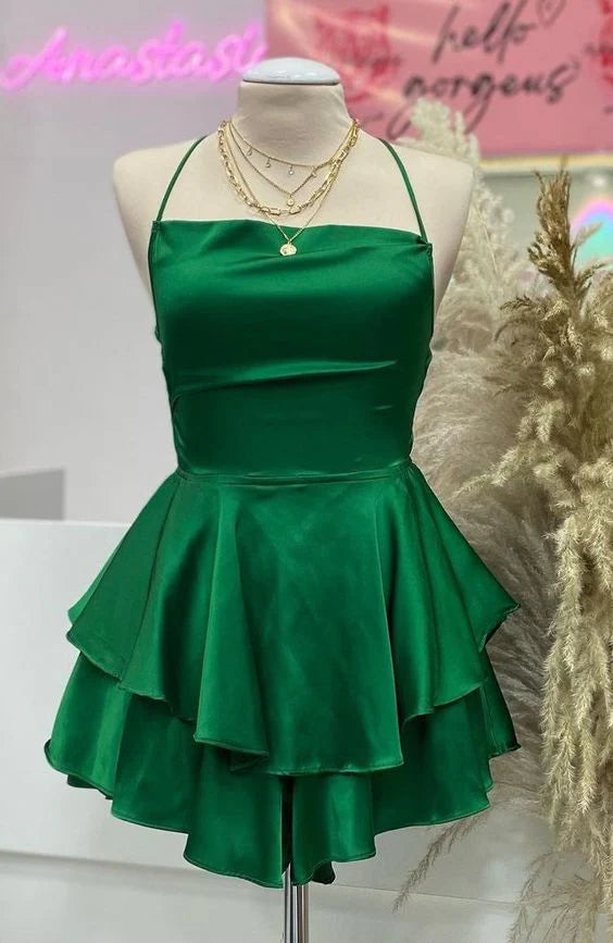 Green Short Homecoming Dress Birthday Party Gown