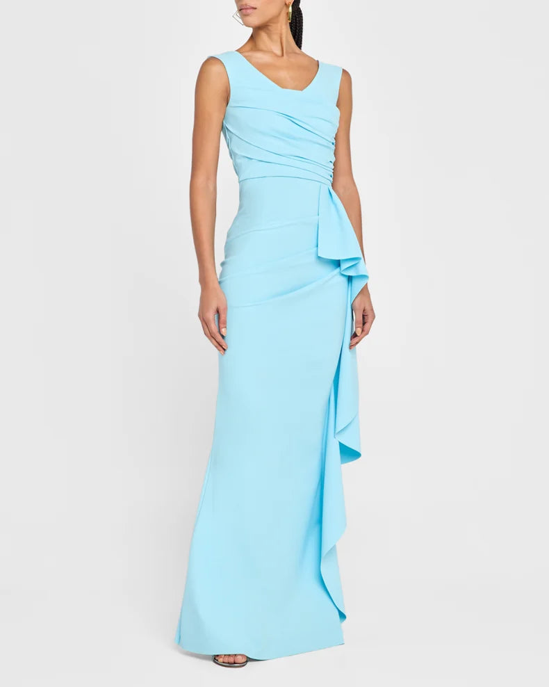 Sozen Ruched Side-Drape Gown Beautiful and charming simple and unique design