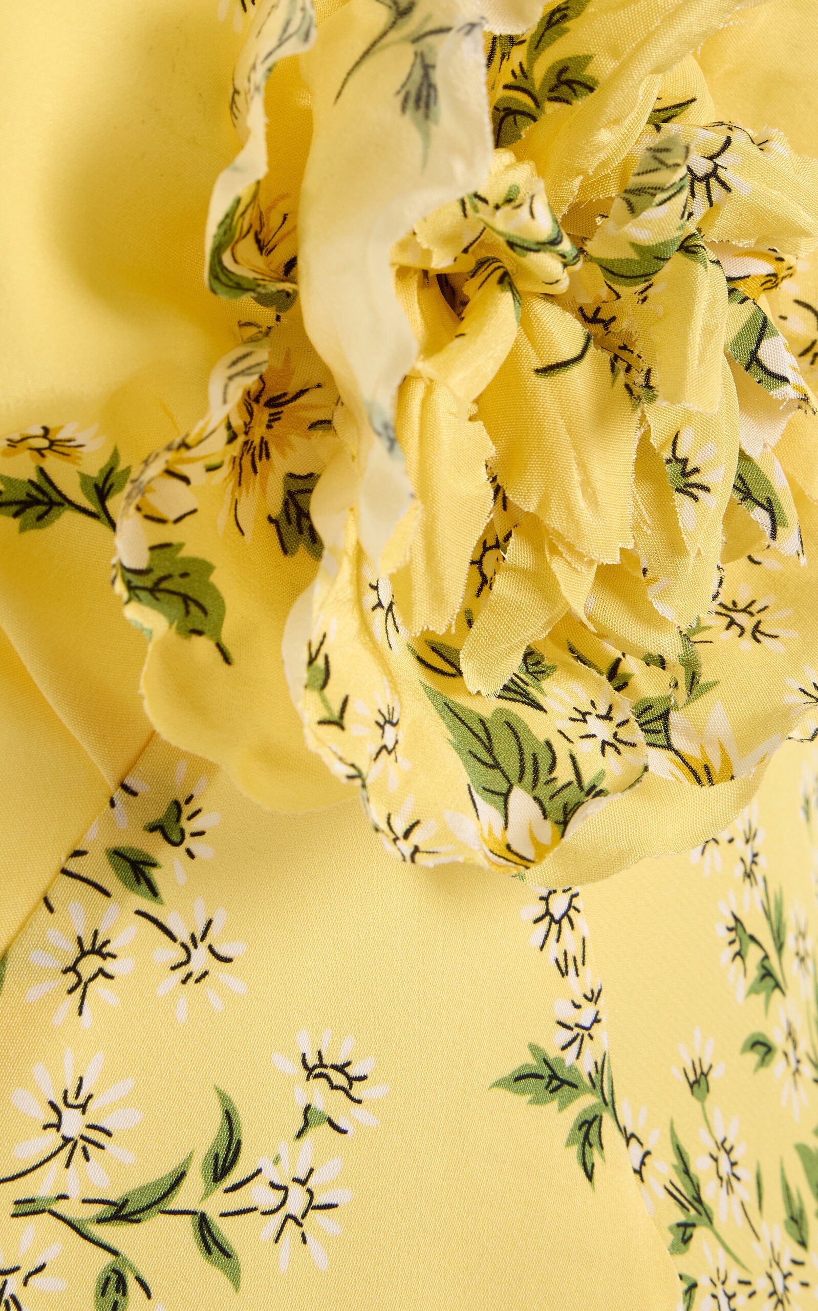 Floral-Print Silk Midi Dress Full of charm simple and atmospheric