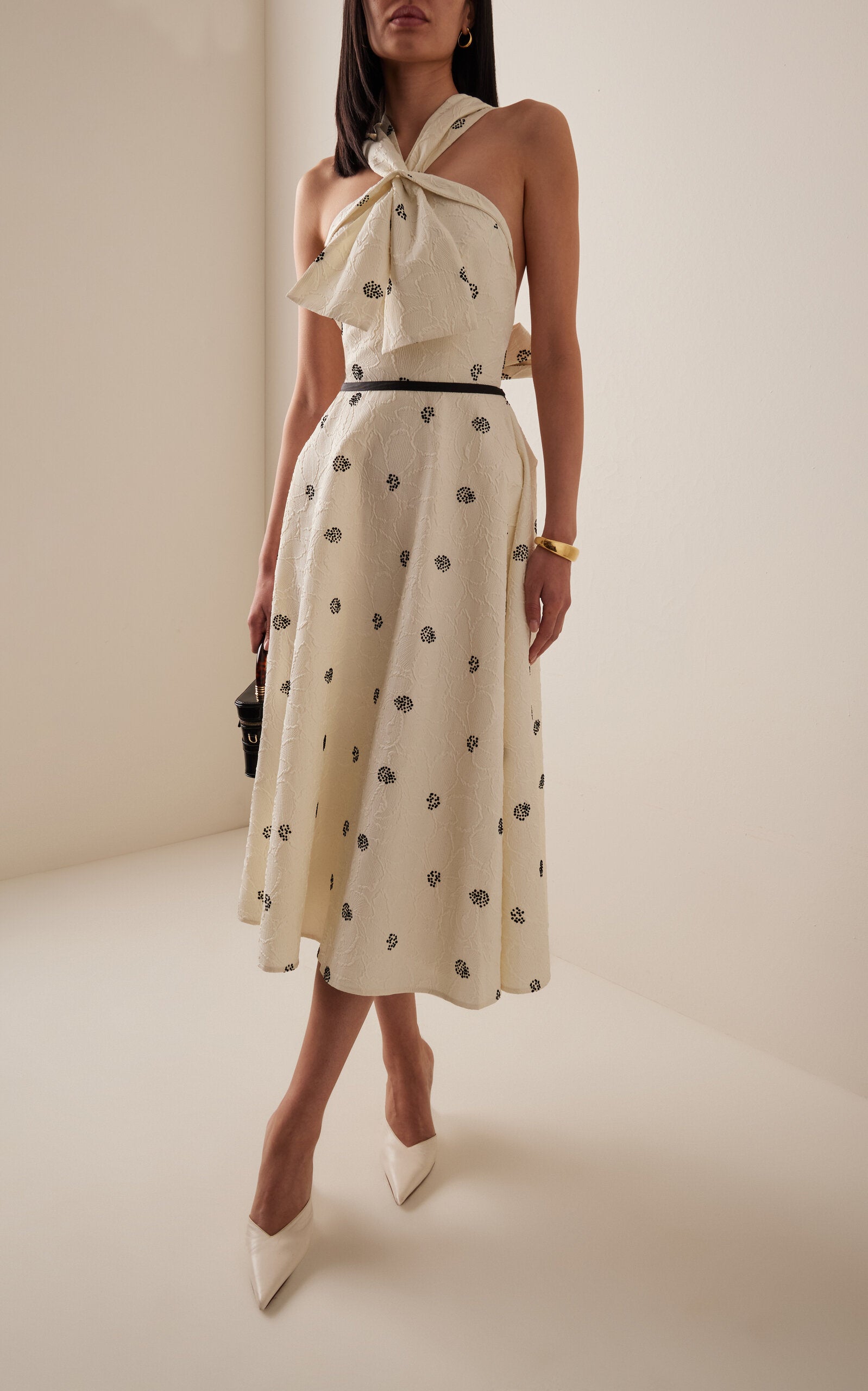 Jacquard Midi Dress Full of charm simple and atmospheric