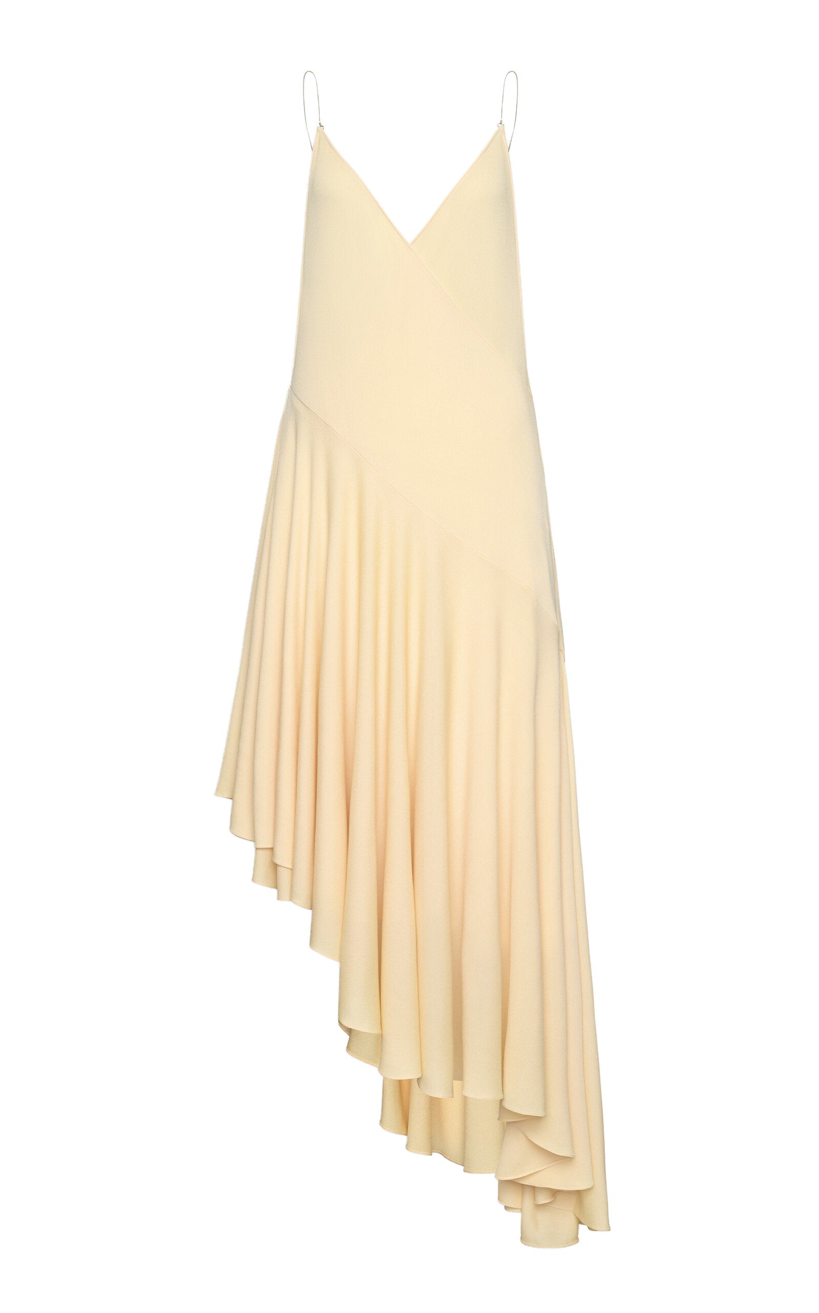 Asymmetric Cotton Midi Slip Dress Full of charm simple and atmospheric