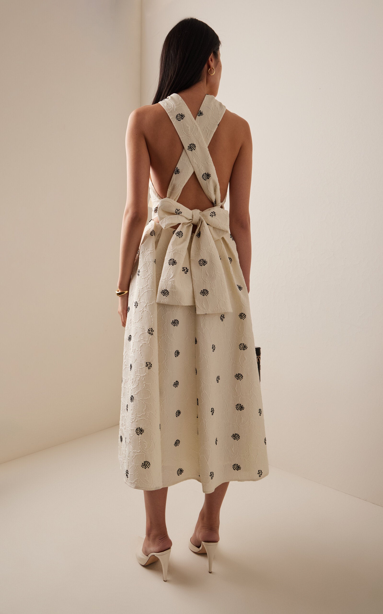 Jacquard Midi Dress Full of charm simple and atmospheric